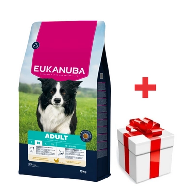 EUKANUBA Active Adult Medium Breed Huhn 15 kg + Überraschung für den Hund