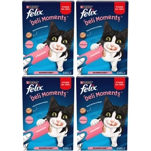 Felix Deli Moments Cremige Katzensnacks mit Lachs 4x(4x10g)