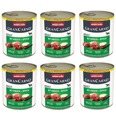 ANIMONDA GranCarno Adult Hund Geschmack: Hirsch + Apfel 6x800g
