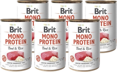 Brit Mono Protein Beef & Brown Rice 6x400g