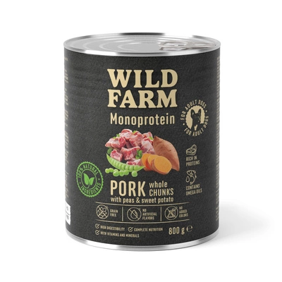 WILD FARM Monoprotein Schwein 800g hypoallergenes Hundefutter