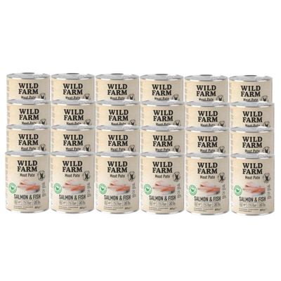 WILD FARM Pastete Lachs&Fisch 24x800g glutenfreies Hundefutter