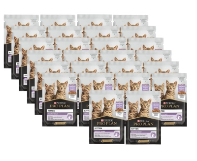 PRO PLAN Nutrisavour Kitten Food zarte Stücke mit Pute in Sauce 24x85g
