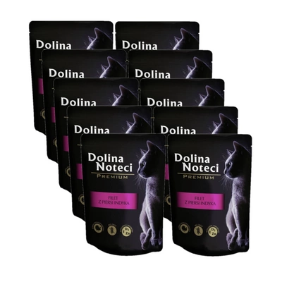 Dolina Noteci Premium Für Katze Putenbrustfilet mit Soße 10x85g -2% RABATT AUF DAS SET
