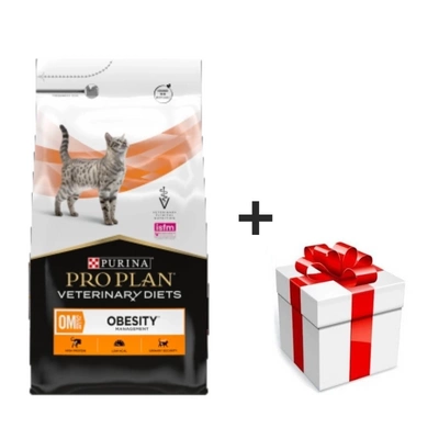 PURINA Pro Plan Veterinary Diets OM Adipositas-Management Katze 5kg + eine Überraschung für Ihren Hund