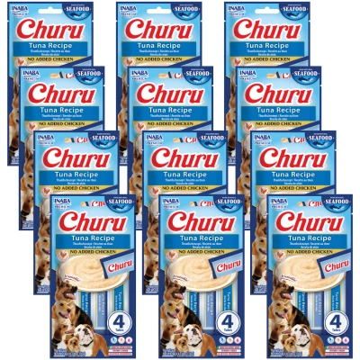 INABA Dog Churu (Fischbasis) Thunfischrezept 12x(4x14g)