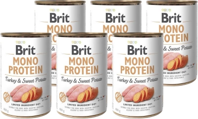 Brit Mono Protein mit Pute und Süßkartoffeln 6x400g