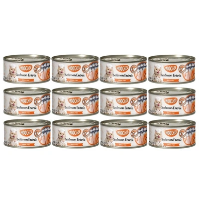 MOOCHIE TUNA & SALMON ENTRÉE IN BONE BROTH 12x156 g