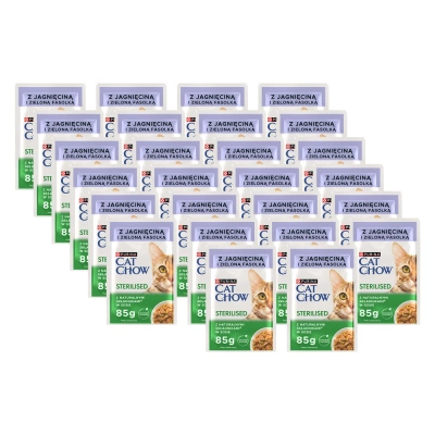 Purina Cat Chow Sterilised Lamm & Grüne Bohnen in Soße 26x85g