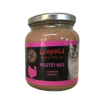 Leopold Pate Mousse mit Putenfleisch für Katzen 300g +10% Gratis (Dose)