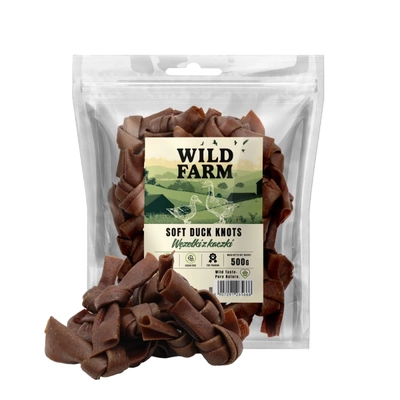 WILD FARM Entenknoten 500g Hundeleckerli