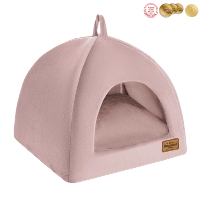 RECOBED Hundebox Welurove lila rosa S 40x40cm