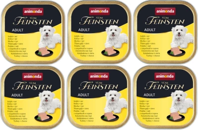 ANIMONDA Dog Vom Feinsten Adult Pute mit gelbem Käse 6x150g
