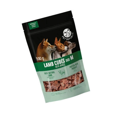 PetRepublic Lammfleischwürfel Leckerli für Hunde 100g M