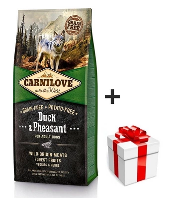 Carnilove Ente & Fasan für Erwachsene 12kg + Überraschung für den Hund