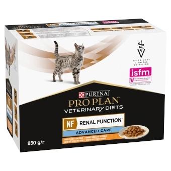 PURINA Pro Plan Tiernahrung NF Nierenfunktion Katze Huhn 10x85g
