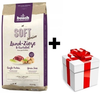 BOSCH Soft Senior Ziege & Kartoffel 12,5kg + Überraschung für den Hund