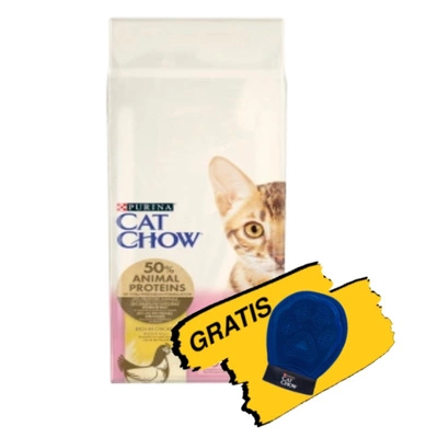 PURINA Cat Chow Kätzchenfutter reich an Huhn 15kg + GRATIS Pflegehandschuh!