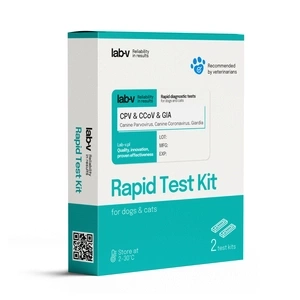 Lab-V Antigen CPV & CCV & GIA - Schnelldiagnosetest für Hunde 2 Stück.