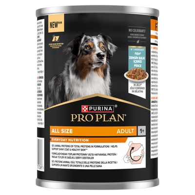 PRO PLAN Everyday Nutrition Adult Hundefutter, reich an Fisch in Gelee, 400 g