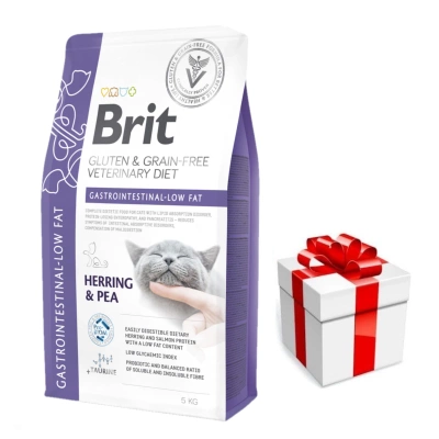 Brit GF Veterinary Diets Cat Gastrointestinal-Low Fat 5kg + Überraschung für die Katze GRATIS!