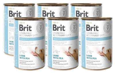Brit Grain Free Veterinary Diet Dog Obesity mit Lamm & Erbsen 6x400g