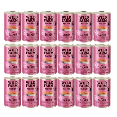 WILD FARM Pate Lachs 18x400g - glutenfreies Katzenfutter