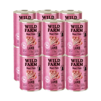 WILD FARM Pate Lamm 12x400g - glutenfreies Katzenfutter