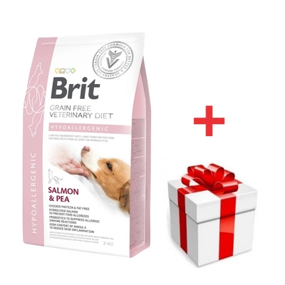 Brit Grain Free Veterinary Diet Dog Hypoallergenic Salmon & Peas 2kg + eine Überraschung für Ihren Hund GRATIS!