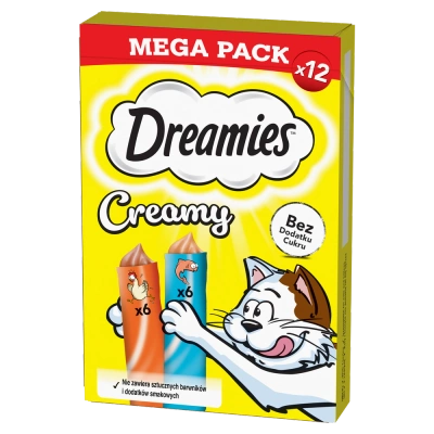 DREAMIES Creamy mit Hühnchen und Lachs 12x10g