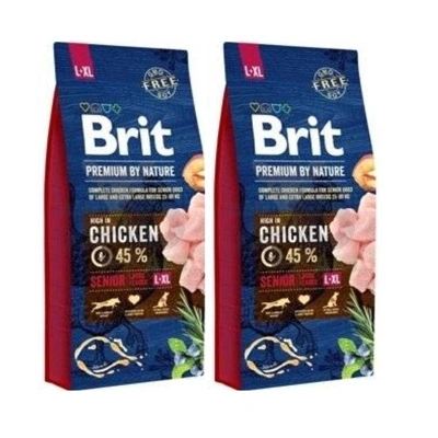 Brit Premium By Nature Senior L+XL mit Huhn 2x15kg