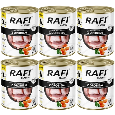 DOLINA NOTECI Rafi Classic Nassfutter für Hunde mit Geflügel 6x800 g
