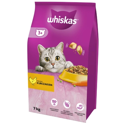 WHISKAS Katzentrockenfutter 1+ mit Huhn 7kg