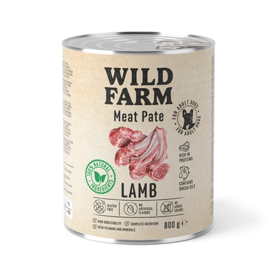 WILD FARM Pastete Lamm 800g glutenfreies Hundefutter