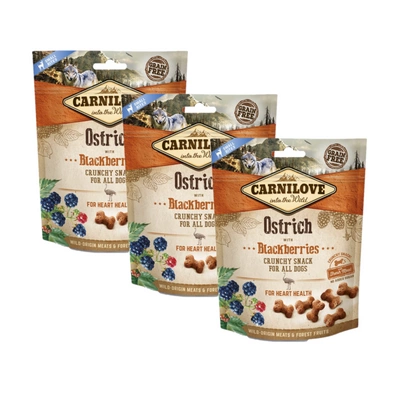 Carnilove Knusper-Snack, Strauß und Brombeere 3x200 g