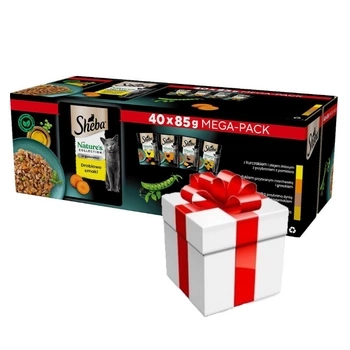 Sheba Nature's Collection Geflügelgeschmack in Gelee – Nassfutter für Katzen, 40 x 85 g + Überraschung für die Katze GRATIS!