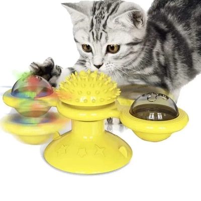 Interaktives, rotierendes Katzenspielzeug mit Katzenminze