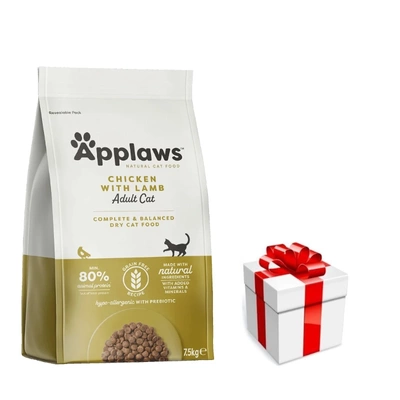 APPLAWS Complete Dry Adult Chicken With Lamb 7.5kg + Überraschung für die Katze