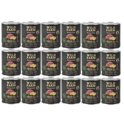 WILD FARM Monoprotein Wild Boar 18x800 g hypoallergenes Hundefutter