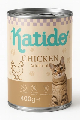 Katido Nassfutter für Katzen mit Huhn 400 g