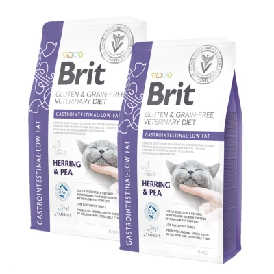 Brit GF Veterinary Diets Cat Gastrointestinal-Low Fat 2x5kg