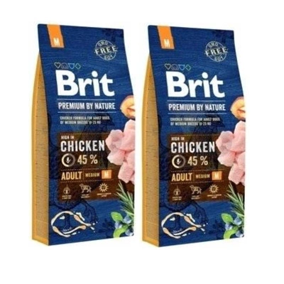 Brit Premium By Nature Adult M mit Huhn 2x15kg