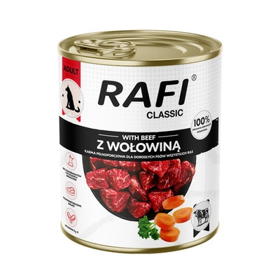 DOLINA NOTECI Rafi Classic Nassfutter für Hunde mit Rindfleisch 800 g