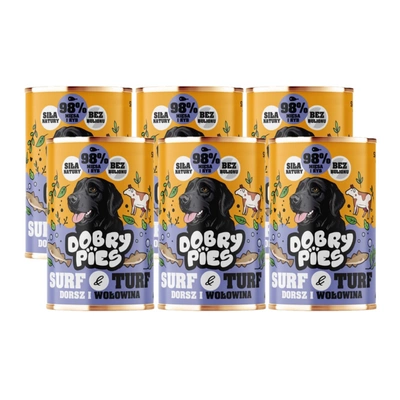 Dobry Pies Kabeljau und Rindfleisch 6x400g
