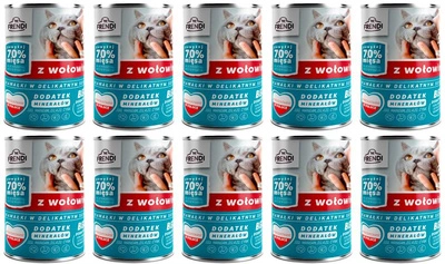 Frendi-Stücke in weicher Soße mit Rindfleisch 10x400g