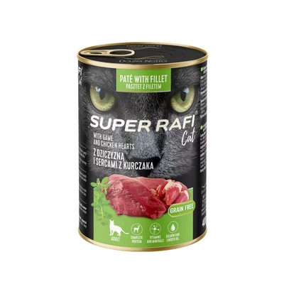 DOLINA NOTECI Super Rafi Katze P&F mit Wild- und Hühnerherzen 400g