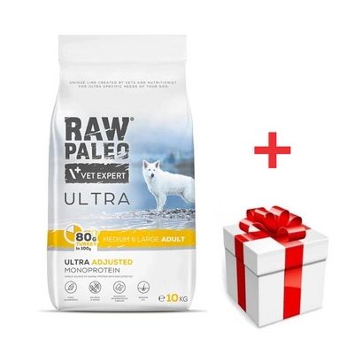 Vetexpert RAW PALEO TURKEY ADULT MEDIUM/ LARGE 10KG + eine Überraschung für Ihren Hund GRATIS!