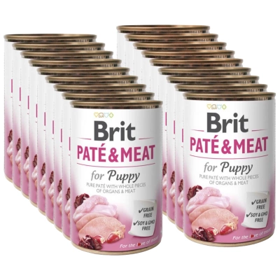 Brit Pate & Meat Puppy Huhn und Truthahn 18x400g