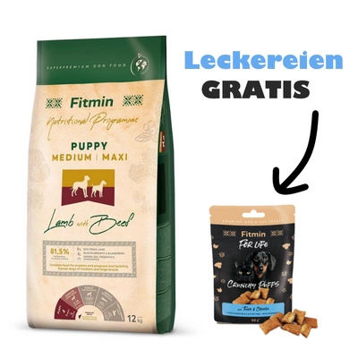 FITMIN Medium Maxi Puppy Lamm&Fleisch 12kg