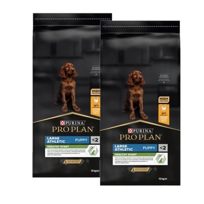 Purina Pro Plan Large Puppy Athletic Optistart, Huhn und Reis, 2x12 kg